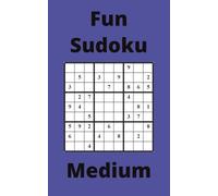 Blue Fun Sudoku Book, 9x9 Puzzles, 250 Pages, 5x8, Medium