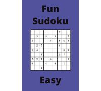 Blue Fun Sudoku Book, 9x9 Puzzles, 50 Pages, 5x8, Easy