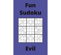 Blue Fun Sudoku Book, 9x9 Puzzles, 50 Pages, 5x8, Evil