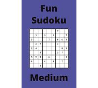 Blue Fun Sudoku Book, 9x9 Puzzles, 50 Pages, 5x8, Medium