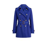 Blue Gabardina cruzada de mezcla de algodón L