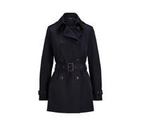 Blue Gabardina cruzada de mezcla de algodón S