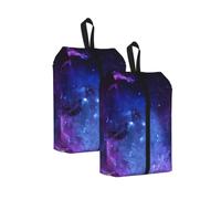 Blue Galaxy Print - Bolsa de almacenamiento de zapatos de viaje, unisex, ligera, portátil, para vacaciones, 2 unidades., Talla única, Organizador de bolsas