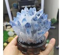 Blue Ghost Phantom Quartz Crystal Cluster Home Office Decoration Gift Ornaments (Size : 350-400g)