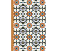 Blue & Gold Floral Kaleidoscope Hardcover Notebook: Vintage Mosaic Pattern Aesthetic Journal for Writing and Note Taking, 120 College Ruled Pages, 6 x 9 in, Premium Hardback Stationery Gift.