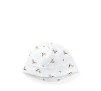 Blue Gorro de algodón interlock de osito Polo TALLA ÚNICA