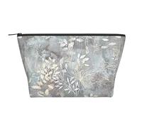 Blue Grace - Bolsa de viaje con cremallera y estampado de flora, organizador diario, bolsa de viaje, bolsa de cosméticos, 5.9 x 2.8 x 4.7 pulgadas, flor de gracia azul, talla única, Blue Grace Flora,