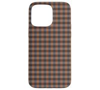 Blue Grey & Rust Gingham - Dark Checkered Plaid Phone Cover Carcasa para iPhone 15 Pro MAX
