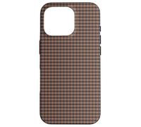 Blue Grey & Rust Gingham - Dark Checkered Plaid Phone Cover Carcasa para iPhone 16 Pro