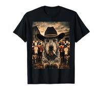 Blue Heeler Cowboy Vintage Western Ranch Granja Perro Selfie Camiseta