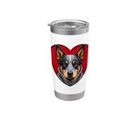 Blue Heeler Perro Ganadero Australiano Vaso térmico de acero inoxidable de doble pared