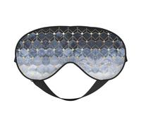 Blue Hexagons and Diamonds Sleep Eye Mas Updated Design Light Block Night Eye Blinder Hombres Mujeres Turnos Trabajo Viajes