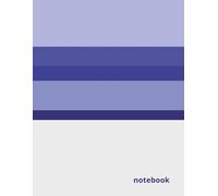 Blue Horizon Stripes Notebook: College ruled, large 8.5 x 11 writing journal for school, work, and daily notes, featuring blue stacked stripes for a clean minimalist feel