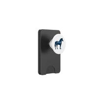 Blue Horse Silhouette Equestrian Lover Minimalist PopSockets PopWallet para MagSafe