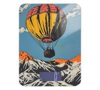 Blue Hot Air Balloon Báscula portátil para alimentos, 11 libras/1 onzas, escala digital de 5 kg/5 g, escala digital pequeña con 4 unidades para dietas de especias y preparación de comidas (pilas no