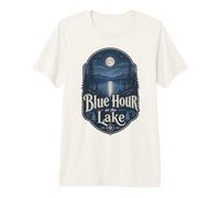 Blue Hour at The Lake Badge Lakecore Aesthetic Camiseta Premium