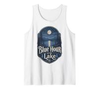 Blue Hour at The Lake Badge Lakecore Aesthetic Camiseta sin Mangas