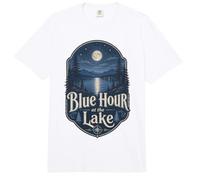 Blue Hour at The Lake Badge Lakecore Aesthetic Comfort Colors Adult Heavyweight T-Shirt