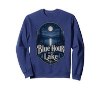 Blue Hour at The Lake Badge Lakecore Aesthetic Sudadera