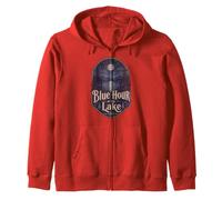 Blue Hour at The Lake Badge Lakecore Aesthetic Sudadera con Capucha