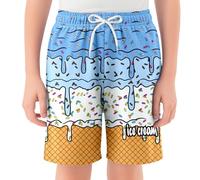 Blue Ice Drip - Traje de baño para niños y bebés, pantalones cortos de verano para la playa, talla 2T-XL, pantalones cálidos para niñas pequeñas, azul celeste, 5-6 años