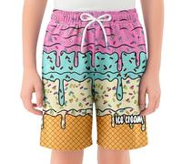 Blue Ice Drip - Traje de baño para niños y bebés, pantalones cortos de verano para la playa, talla 2T-XL, pantalones cálidos para niñas pequeñas, rosa, 5-6 años