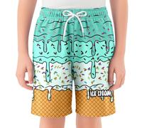 Blue Ice Drip - Traje de baño para niños y bebés, pantalones cortos de verano para la playa, talla 2T-XL, pantalones cálidos para niñas pequeñas, verde menta, 5-6 años