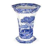 Blue Italian Spode Florero Hexagonal