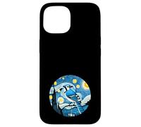 Blue Jay Bird Birding Watching Van Gogh Starry Night Style Carcasa para iPhone 15