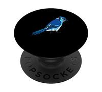 Blue Jay Bird Steller's Jay Artístico Animal Birdwatcher PopSockets PopGrip Adhesivo