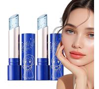 Blue Jelly Bálsamo Labial - Pintalabios que cambia de color, lápiz labial hidratante | Cuidado de labios hidratante, hidratante natural, brillo de labios teñido, orgánico y brillante