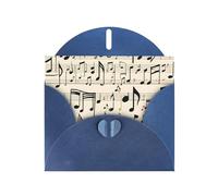 Blue JKIEGOQ - Tarjeta de felicitación con diseño musical de clave musical, 4 x 6 pulgadas para Navidad, día de San Valentín, boda, tarjetas de invitación de fiesta