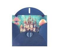 Blue JKIEGOQ - Tarjeta de felicitación con estampado de castillo clásico de 4 x 6 pulgadas para Navidad, día de San Valentín, boda, tarjetas de invitación de fiesta