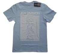 Blue Joy Division Unknown Pleasures White con licencia Camiseta hombre