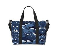 Blue Killer Whale - Bolsa de viaje impermeable para gimnasio, deportes, vacaciones