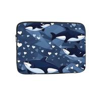 Blue Killer Whale - Bolsa para laptop, práctica a prueba de golpes, impresión elegante de 10 pulgadas, para viajes de negocios, trabajo y oficina