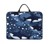 Blue Killer Whale - Bolsa para portátil de 14 pulgadas con forro a prueba de golpes y diseño portátil, adecuada para negocios y uso diario.
