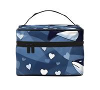 Blue Killer Whale - Neceser de viaje para cosméticos y artículos de tocador para hombres y mujeres, y adecuado para artículos de tocador cosméticos, Black, Talla única