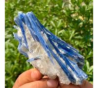 Blue Kyanite Rough Crystal Stone Gemstone Cyanite Cluster Chip for Calcite Ornaments (Size : 30-60g)