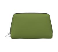 Blue Lake with White Clouds Print Chic Travel Makeup Bag Cute Cosmetic Pouch for Women for Purse and On-the-Go Use, Color verde oscuro, One Size, Clásico
