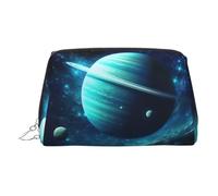 Blue Lake with White Clouds Print Chic Travel Makeup Bag Cute Cosmetic Pouch for Women for Purse and On-the-Go Use, Blue Planet, One Size, Clásico