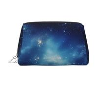 Blue Lake with White Clouds Print Chic Travel Makeup Bag Cute Cosmetic Pouch for Women for Purse and On-the-Go Use, estrellas, One Size, Clásico