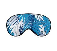 Blue Leaves Sleep Masks Eye Cover Blackout con correa elástica ajustable Night Blindfold para mujeres, hombres, yoga, viajes, siesta