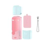 (Blue Lens Cap, Multicolor) BRDRC For DJI Osmo Pocket 3 Silicone Case Set Flexible Protective Cover with Screen Cover Lens Cap -
