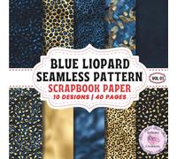 Blue Leopard seamless patterns Scrapbook Paper: Double-Sided Sheets for Crafting & Scrapbooking Decorative Crafts, Origami & Wrapping Papers.