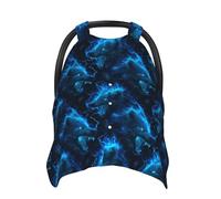 Blue Lightning Wolf FlamePrint - Fundas de asiento de coche para bebé, funda de lactancia transpirable, funda de lactancia, fundas para cochecito, toldo multiusos para asiento de coche infantil