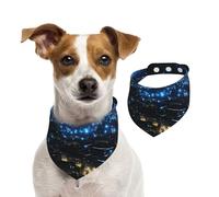 Blue Lights in The City at Night - Bandana para perros pequeños, medianos y grandes, pañuelo triangular para gatos o niños