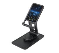 Blue Lights in The City at Night - Soporte de escritorio ajustable para iPhone y todos los teléfonos, rotación de 360°, plegado integrado, base cuadrada
