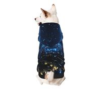 Blue Lights in The City at Night - Sudadera con capucha para perro, ropa de poliéster suave y transpirable para perros pequeños, medianos y grandes
