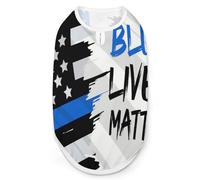 Blue Lives Matter with USA Flag - Chaleco versátil para perros y gatos, estampado completo para mascotas, talla XL
